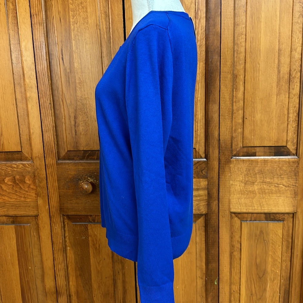 Charter Club Women's Blue Crew Neck Sweater - Picture 3 of 8